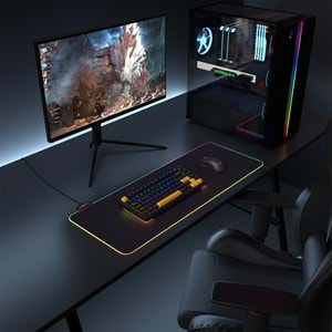 Rampage RGB XL (MP-22) Siyah 300*800*3mm RGB Ledli Gaming Mouse Pad (OUTLET-Kutu hasarlı)