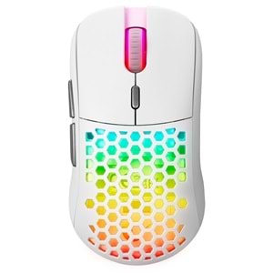 Rampage FURYZ 16000 DPI 1ms 3335 Sensör Kablosuz RGB Gaming Mouse Beyaz