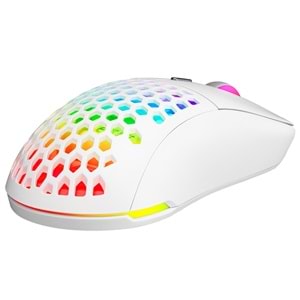Rampage FURYZ 16000 DPI 1ms 3335 Sensör Kablosuz RGB Gaming Mouse Beyaz
