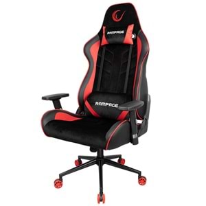 Rampage KL-R9 Alcantara Serisi Üst Seviye Terletmez Kumaş Kırmızı/Siyah Gaming Oyuncu Koltuğu Outlet