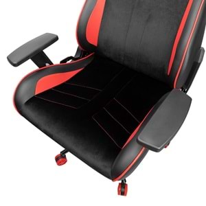 Rampage KL-R9 Alcantara Serisi Üst Seviye Terletmez Kumaş Kırmızı/Siyah Gaming Oyuncu Koltuğu Outlet