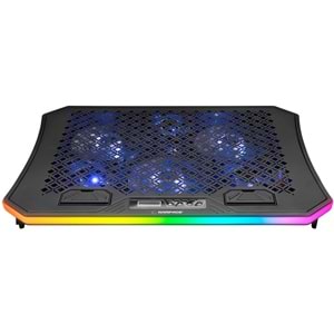 Rampage AD-RC34 METAFOR Siyah 6 Fanlı RGB Işıklı 10-19 Notebook Soğutucu Stand