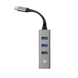 S-link Swapp SW-U3325 4 in 1 Gigabit 1000Mphs 3 Port USB 3.0 Ethernet Type C Hub Adaptör