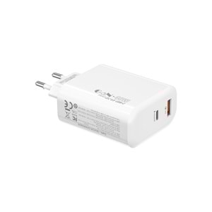 S-link SL-EC68 45W GAN PD 30W / QC 18W Type Type USB-C +USB A Hızlı Beyaz EV/NOTEBOOK Şarj Adaptör