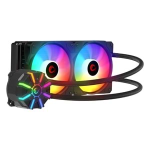 Rampage HELIOS C2 Siyah 240mm Rainbow RGB Sıvı İşlemci Soğutucu AM5 LGA1700