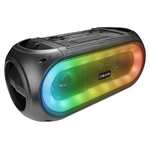 Mikado MD-30KP Rainbow Işıklı Kablosuz Çift Mikrofonlu BT TWS Kolay Taşınabilir Toplantı-Parti Hoparlör Outlet