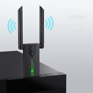 Everest EVERLINK EWA600 600Mbps 2.4GHz/5GHz WIFI-5 AC600 RTL8811 2*2dBi Antenli Usb Kablosuz Adaptör