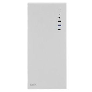 Everest K250 PEAK 250W MICRO PSU Beyaz USB3.0+USB2.0+TYPE-C+HD AUDIO Kompakt Mid-T PC Kasası