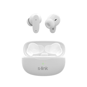 S-Link EARDOPES SL-TWS08 Beyaz 4 Mikrofonlu ENC Dual Mic TWS Bluetooth 5.3 Kablosuz Kulaklık 500mAh Type-C