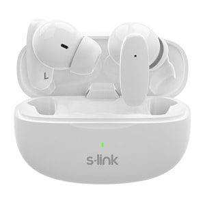 S-Link EARDOPES SL-TWS08 Beyaz 4 Mikrofonlu ENC Dual Mic TWS Bluetooth 5.3 Kablosuz Kulaklık 500mAh Type-C