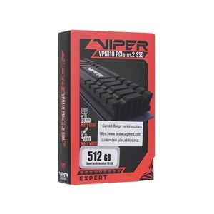 Patriot VPN110-512GM28H Viper VPN110 512GB 3100MB/2300MB Soğutuculu PCIe M.2 Gaming SSD Nvme