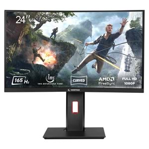 Rampage TRIANGLE TR24R165C 24 165Hz 1ms CSOT VA Full HD RGB Freesync HDR Pivot PC Curved Oyuncu Monitörü Outlet