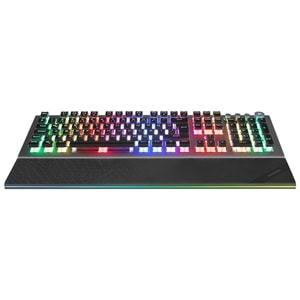 Rampage KB-R101 IMPRESSIVE Gri/Siyah USB RGB Aydınlatmalı İnce Tasarım Red Switch Gaming Oyuncu Klavyesi Outlet