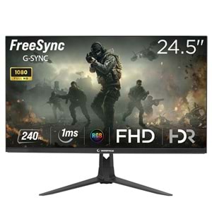 Rampage Cyclops CY25R240 25 İnç 240Hz 1ms FHD VA HDR FreeSync RGB Oyuncu Monitörü outlet