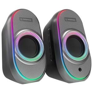 Rampage RMS-X3 2.0 6W Bluetooth Özellikli Siyah Multimedia RGB Işıklı Gaming USB Speaker