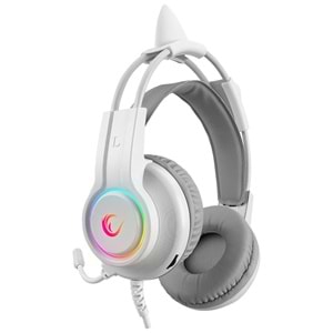 Rampage RM-K91 X-CATTY Beyaz USB 7.1 RGB Mikrofonlu Gaming Oyuncu Kulaklığı