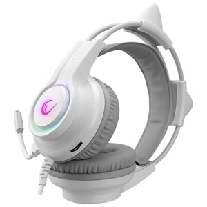 Rampage RM-K91 X-CATTY Beyaz USB 7.1 RGB Mikrofonlu Gaming Oyuncu Kulaklığı