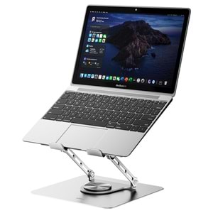 Addison AD-RC35 360 Derece Dönebilen Fanlı RGB Işıklı Ayarlanabilir Metal Laptop Soğutucu Stand