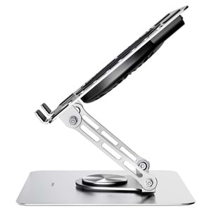 Addison AD-RC35 360 Derece Dönebilen Fanlı RGB Işıklı Ayarlanabilir Metal Laptop Soğutucu Stand