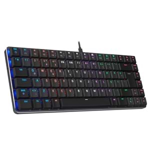 Rampage GRANITE Siyah/Gri Low Profile RED SWITCH Q Rainbow Mekanik Gaming Oyuncu Klavye Outlet