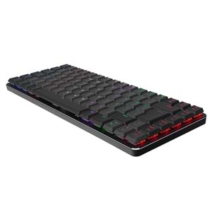 Rampage GRANITE Siyah/Gri Low Profile RED SWITCH Q Rainbow Mekanik Gaming Oyuncu Klavye Outlet