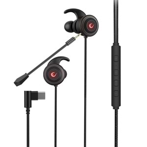 Rampage RM-K34 FLASH Type C Telefon Uyumlu Gaming Gri Kulak İçi Mikrofonlu Kulaklık