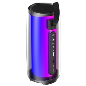 Mikado MD-17BT Capella Siyah 10W 1 RGB Mikrofonlu Transparan/Bt/TF Kart/Aux/Usb TWS 1800 mAh Bataryalı Speaker