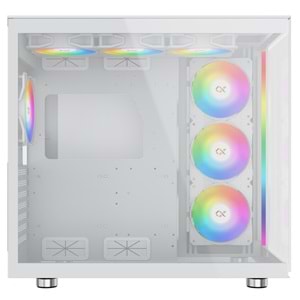 Xigmatek EN41914 AQUA ULTRA AIR ARCTIC Beyaz TYPE-C+2 Yön Temperli Cam 7x12cm ARGB+ ARGB Şeritli E-ATX Gaming Oyuncu Kasası