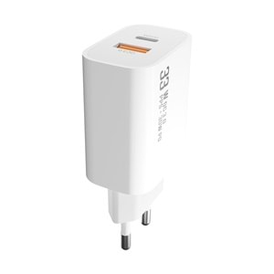 S-link SL-EC67 Type USB-C 30W PD / 33W PPS USB QC 3.0 18W Hızlı Ev Şarj Adaptörü