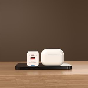 S-link SL-ECG45 Type USB-C 45W PD + 18W USB QC 3.0 GAN Beyaz Hızlı Ev Şarj Adaptörü