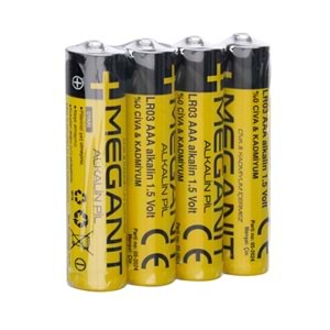 Meganit LR03 AAA Ince kalem 4LÜ Pil