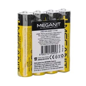 Meganit LR03 AAA Ince kalem 4LÜ Pil
