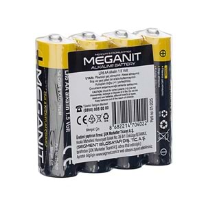 Meganit LR6 AA Kalın Kalem 4LÜ Pil