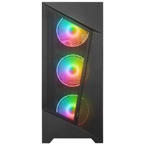 Rampage INSPIRER Mesh 650W 80+ Siyah 4x12cm ARGB Infinity Fan Temperli Camlı Gaming Kasa