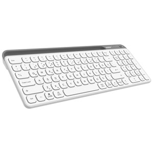 Everest KB-BT90 Beyaz/Gri Bluetooth 2.4G Kablosuz Şarjlı Q Klavye