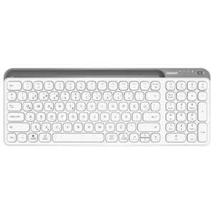 Everest KB-BT90 Beyaz/Gri Bluetooth 2.4G Kablosuz Şarjlı Q Klavye