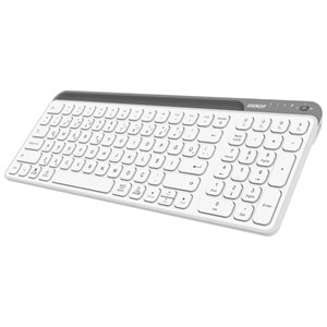 Everest KB-BT90 Beyaz/Gri Bluetooth 2.4G Kablosuz Şarjlı Q Klavye