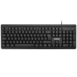 Everest KB-741F Siyah/Gri USB 2 Metre Bakır Kablolu Tamamen Türkçe F Klavye