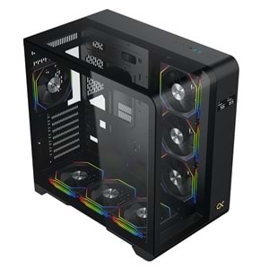 Xigmatek EN44274 PANO S Siyah 3 Taraf Temperli Cam 7x120mm ARGB Fan E-ATX Gaming Kasa OUTLET