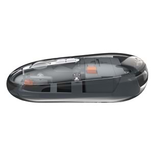 Everest SM-BT29 Glassy Usb Gri Transparan 2in1 Bluetooth ve 2.4GHz Kablosuz Mouse