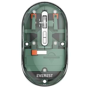 Everest SM-BT29 Glassy Yeşil Transparan 2in1 Bluetooth ve 2.4GHz Kablosuz Mouse