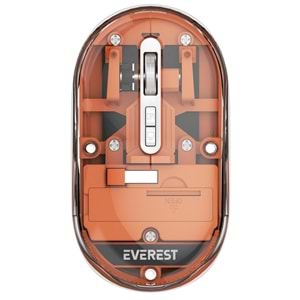Everest SM-BT29 Glassy Turuncu Transparan 2in1 Bluetooth ve 2.4GHz Kablosuz Mouse