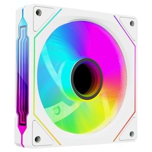 Rampage 7C-120B 120*120*25mm Double Ring Aynalı ARGB Beyaz Kasa Fanı