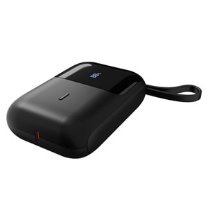 S-link P109M 10000mAh PD20W+QC18W+HSC22.5W Siyah LCD Taşınabilir Pil Şarj Cihazı Powerbank