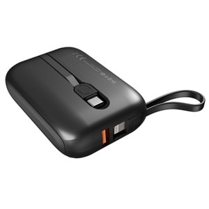 S-link P109M 10000mAh PD20W+QC18W+HSC22.5W Siyah LCD Taşınabilir Pil Şarj Cihazı Powerbank