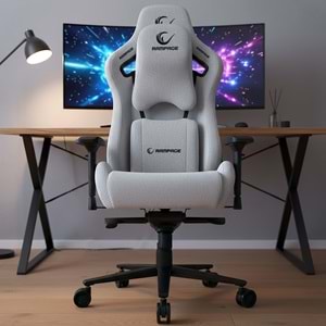 Rampage KL-R21 GRAND SERIES Üst Seviye Terletmez Kumaş Fildişi Gaming Oyuncu Koltuğu (OUTLET)