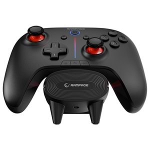 Rampage HYDRA PRO Siyah BT + 2.4 GHz Şarj İstasyonlu PC Gamepad RGB Joypad