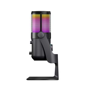 Rampage DİYEZ Siyah RGB Ses Göstergeli USB Masaüstü Oyuncu Mikrofonu