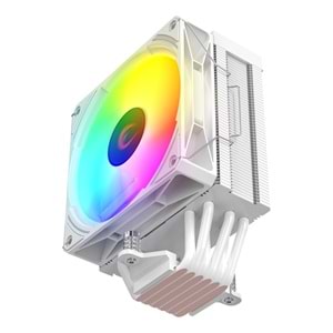Rampage OCTAGON C70 Beyaz 63CFM 12cm ARGB Sıcaklık Göstergeli AM5/LGA1700 Uyumlu Hava Soğutmalı CPU Fan