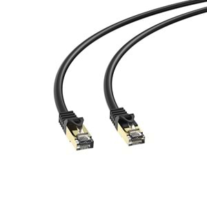 S-link MM-CAT701 1m Siyah S/FTP CCA CAT7 Gold Uçlu Ağ Bağlantı Kablosu